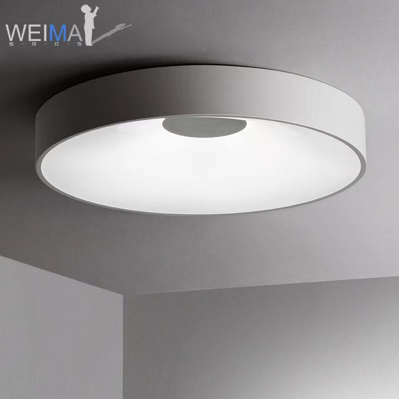 北欧极简房间吸顶灯现代简约圆形创意设计师小客厅led主卧室灯具
