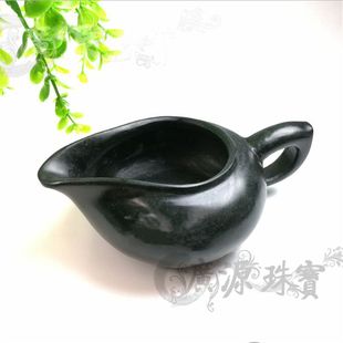 厂家货源 手工藏玉药王石原石分酒器蓝田玉玉石酒杯茶壶公道杯