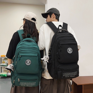 书包女生初中生韩版大容量男双肩包高中大学生时尚潮流小学生背包