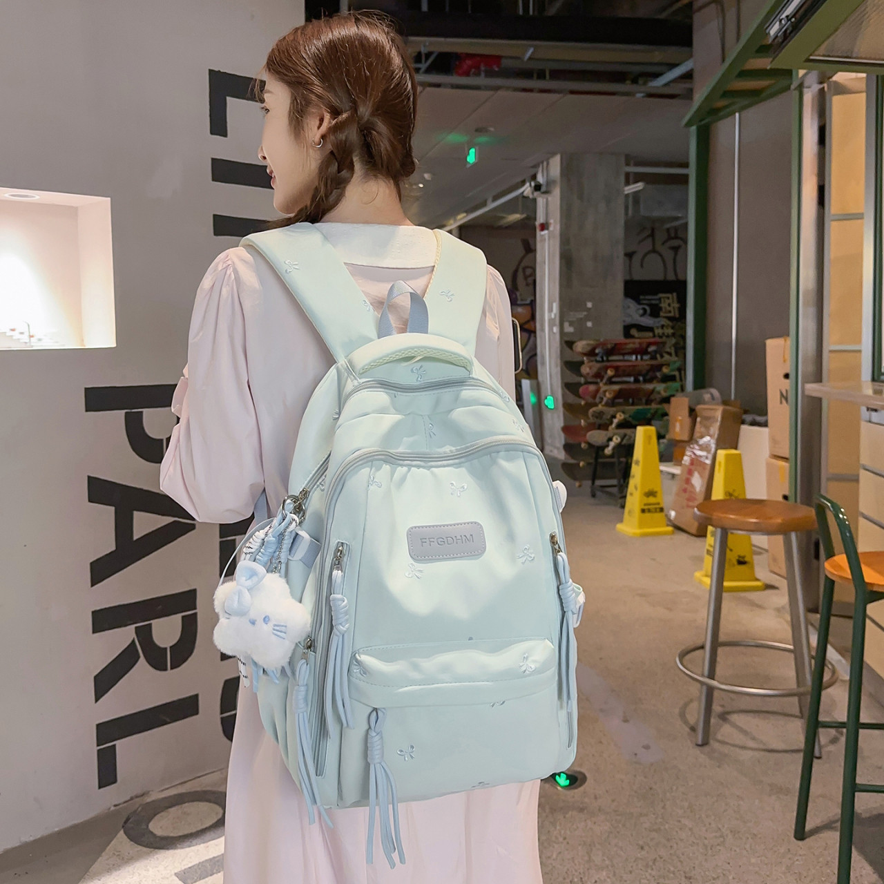 2025新款书包女小学生初中生ins大容量简约高中大学生双肩包背包,箱包皮具/热销女包/男包,双肩背包,淘宝优惠券,粉丝福利购,淘宝优惠卷