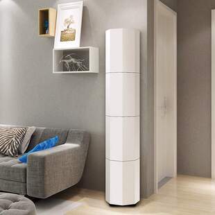 创意圆形柱圆筒旋转鞋柜360多功能玄关家用口厅窄楼梯阳台收纳