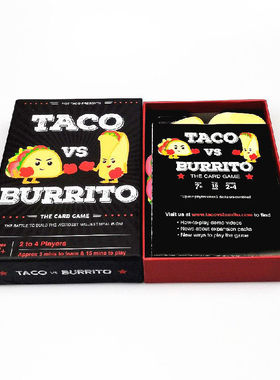 2025新款亲子互动英文版Taco vs Burrito卡牌汉堡火腿乐趣无穷