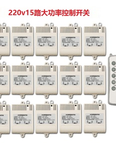 厂高档遥控开关220V十五路多控z开关灯具大功厅控率展制开关智新