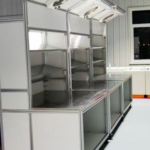 件工作桌风扇照明工作桌 全钢工作台铝型材车间操作台流水线电子元