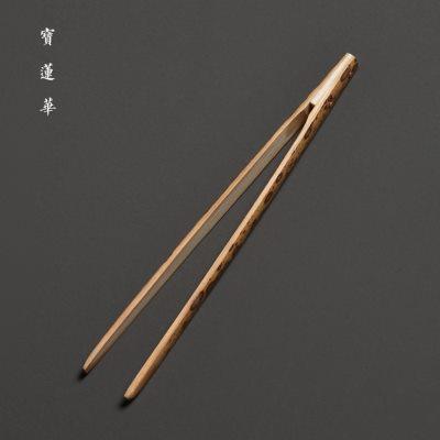 老料梅鹿竹茶夹 宝莲华特选花纹竹茶杯夹子 茶道夹六君子茶具配件