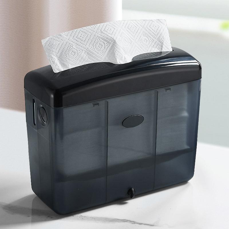 台面擦手纸盒抽取式台式厨房抽纸家用抹手纸巾弹簧立式桌面免打孔