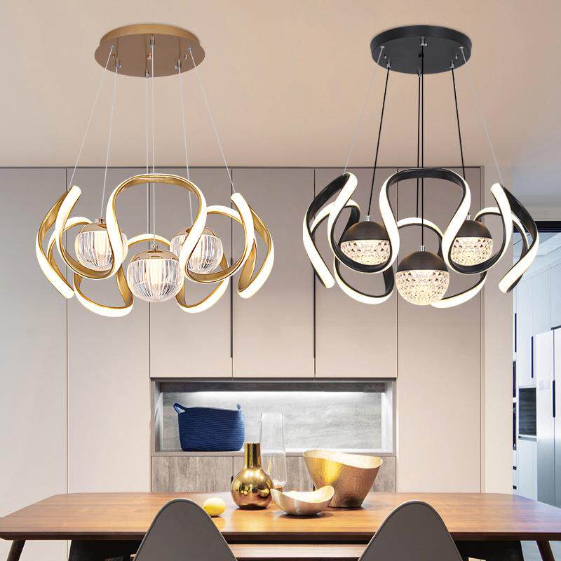 餐厅灯三头新款LED节能家用房间卧室吧台灯现代简约创意商铺吊灯