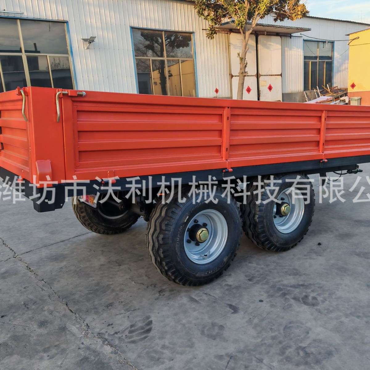 5T欧式拖车农用挂车自卸拖车平板挂车拖拉机挂斗农业机械运输车辆