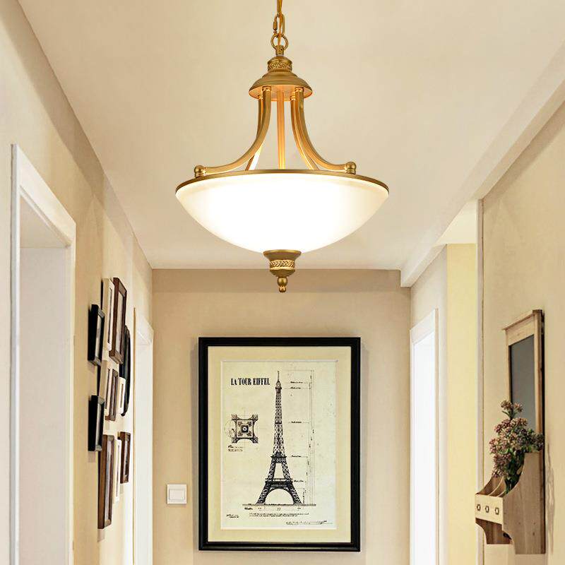 美式餐厅吊灯 简约单头吊灯 田园灯具吊灯楼梯吊灯 阳台过道灯