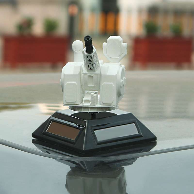 太阳能版1130近防炮创意车载旋转模型汽车摆件仪表台模型后备箱男