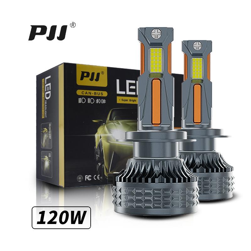 四铜管36颗灯珠led汽车大灯H7改装9005远近一体H1120W前大灯