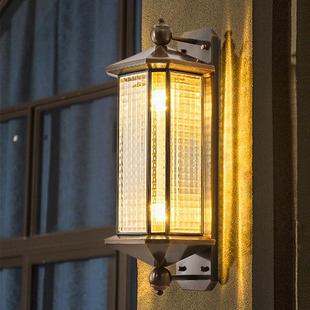 欧式全铜太阳能壁灯户外别墅围墙大门两侧柱子室外防水庭院外墙灯