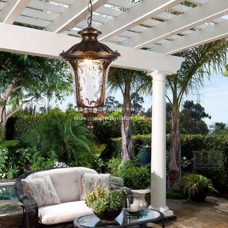户外吊灯阳台灯欧式花园庭院走廊灯室外凉亭灯别墅露台过道灯