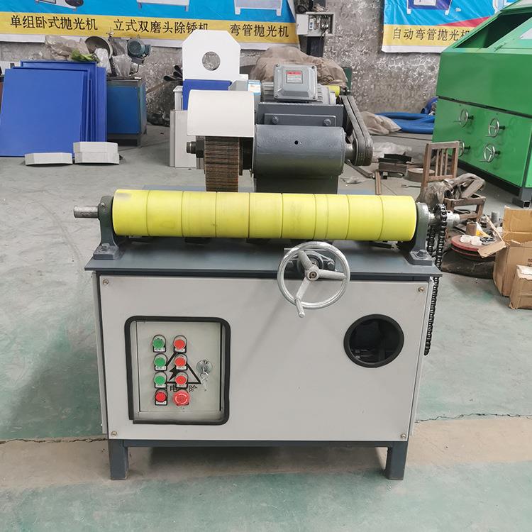 圆管抛光机小型圆管外圆打磨设备不锈钢圆管圆棒抛光砂光设备