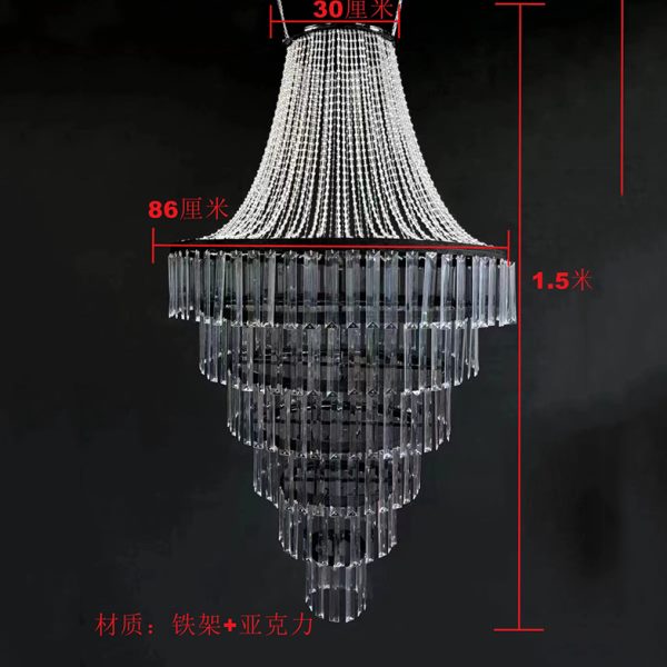 条水晶宴会婚庆酒店吊灯灯具创意厅堂新款挂件布置吊顶舞台冰礼