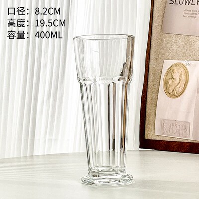 700ml加厚八角杯 耐热玻璃水杯大口创意饮料奶茶店水果茶杯子啤酒