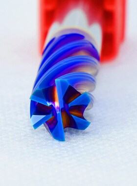 65度钨钢刀6刃铣刀六刃精光刀合金刀高光刀涂层刀蓝色涂层刀10mm