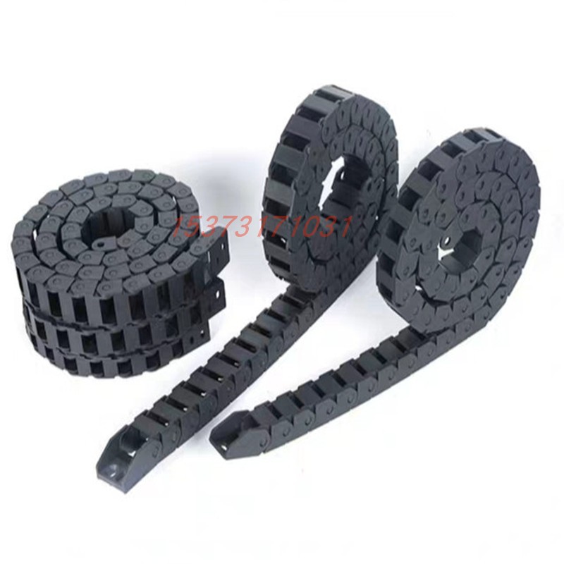 15微小型半封闭尼龙拖链18系列坦克链条机M床塑料传动电缆油管线