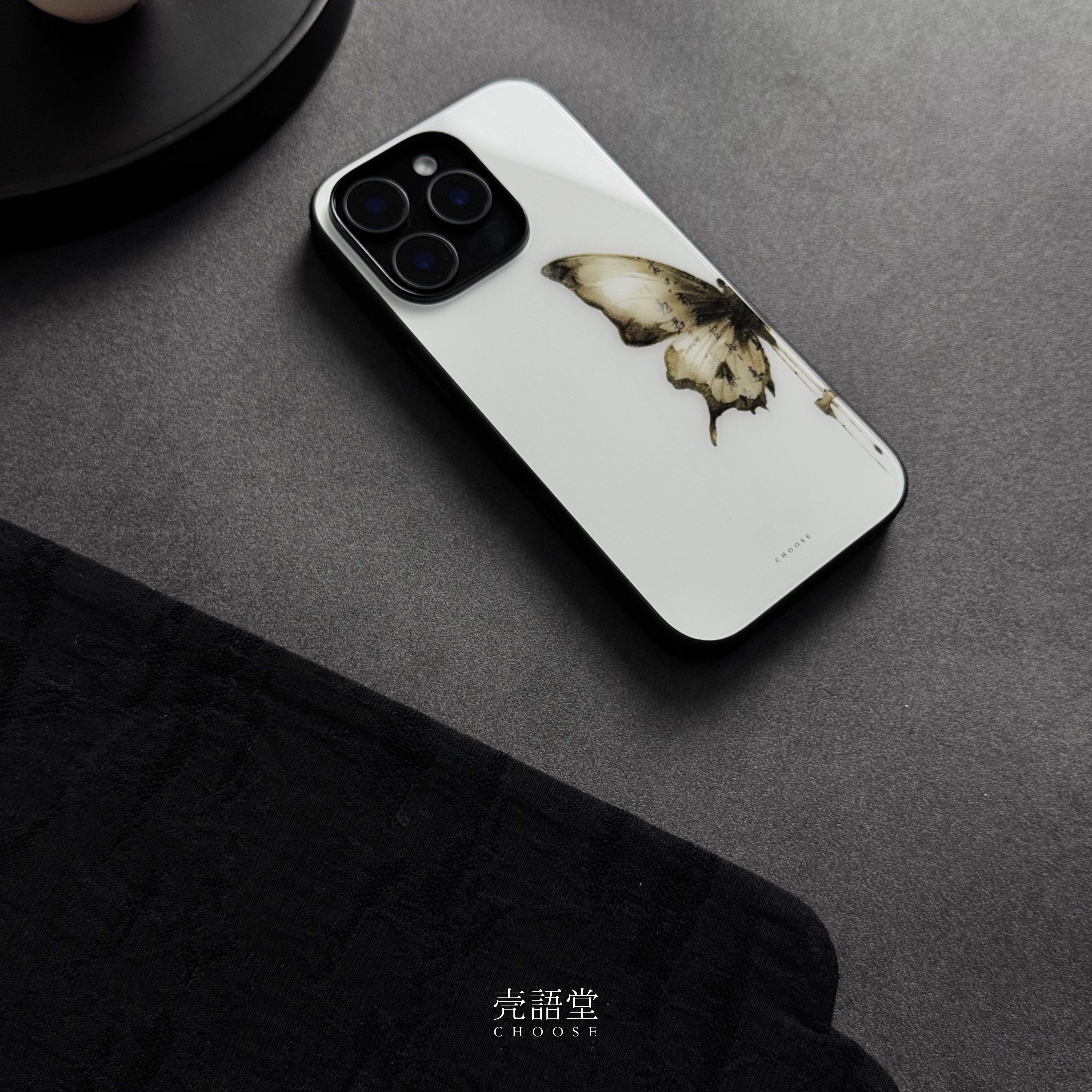 「诗化成蝶」壳语堂新中式国风适用苹果iphone16Promax手机壳iPhone14Pro玻璃套13pro防滑13mini全包11高级