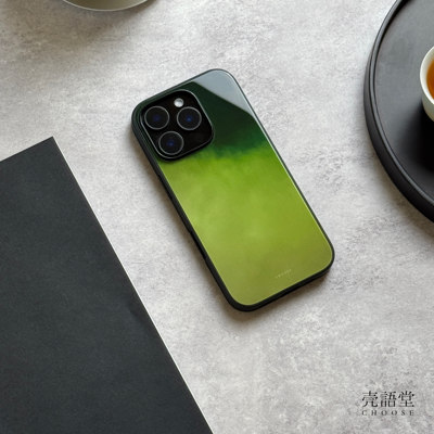 「暮山春绿」壳语堂新中式适用苹果iphone16Promax手机壳14Pro/13pro防滑华为安卓全包玻璃高级感小众手机壳