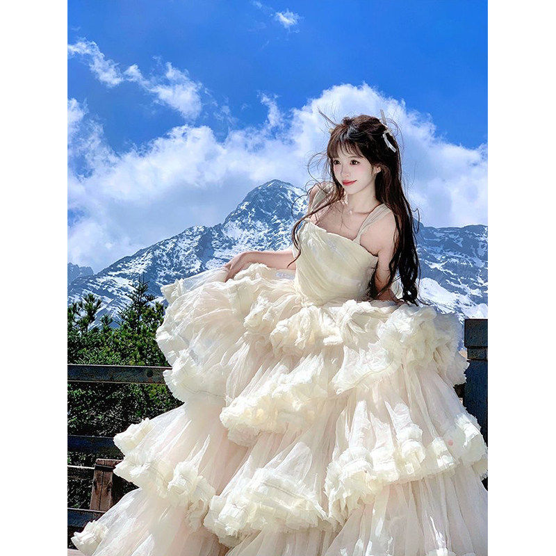 超仙晚礼服女2026新款生日成人礼蛋糕公主裙艺考主持人宴会高级感