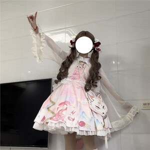 久久原创 jsk 山海经九尾狐Lolita中华风连衣裙新年套装春夏款