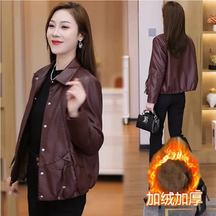 莫妮卡Monika女装非凡[加绒款在这里拍]莫妮卡皮衣女加绒加厚夹克