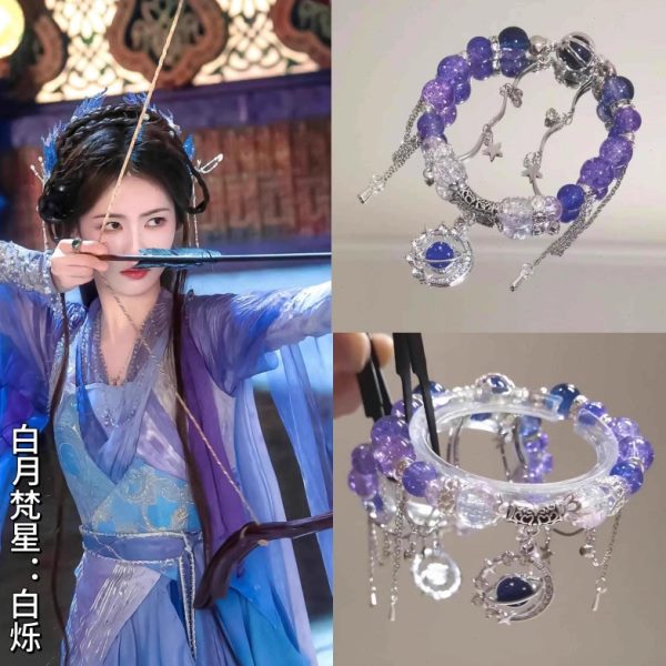 白象白生月梵星高级古风印气质手链ins烁衍古风手链白清冷鹿应援