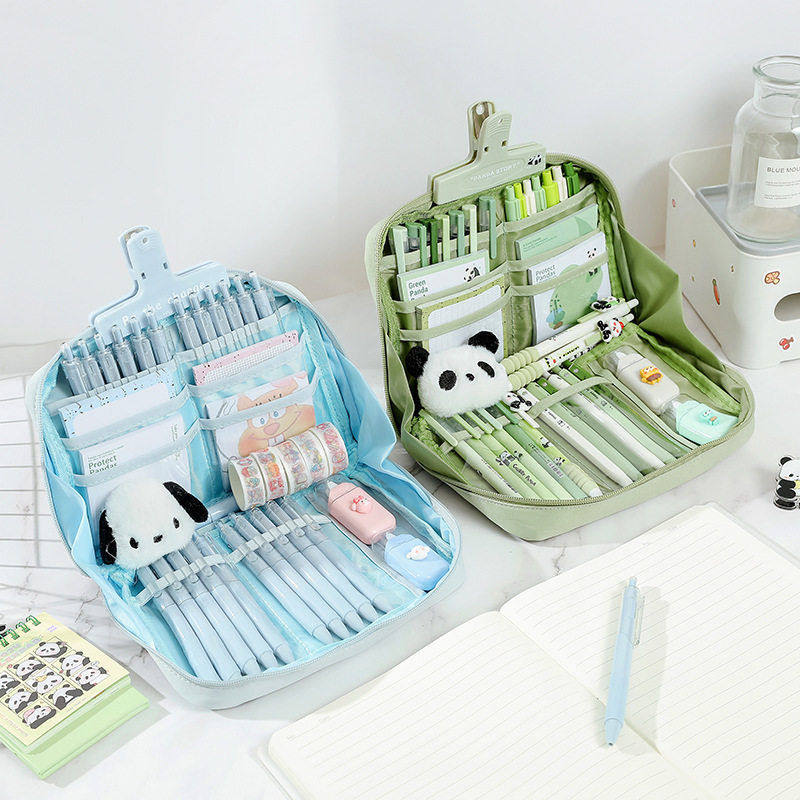 12层熊猫大容量笔袋女孩款小学生初中孩女生颜值文具铅笔盒,玩具/童车/益智/积木/模型,笔袋,淘宝优惠券,粉丝福利购,淘宝优惠卷
