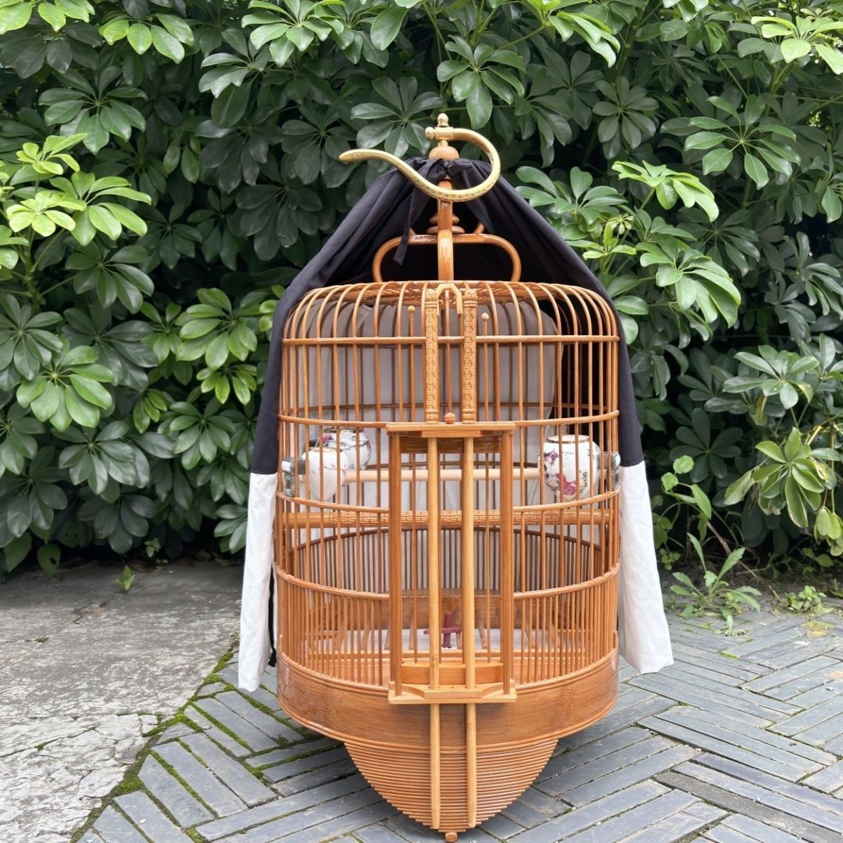 新款广式鸟笼高档画眉清远全套精品广笼鸟笼子竹制手工广西