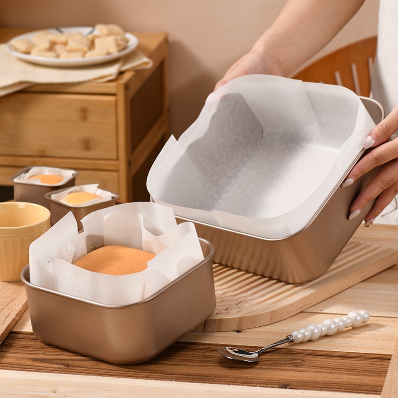 古早蛋糕模具专用垫纸烘焙油纸家用油布方形烤箱烤U盘6寸吸油8免