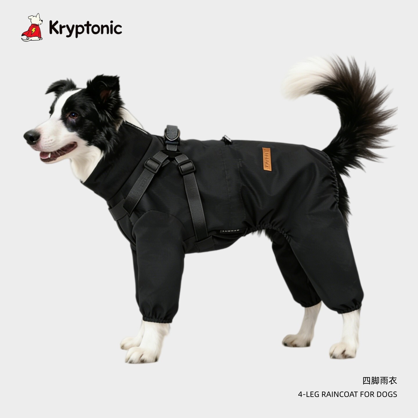 狗狗雨衣大型犬四脚全包冲锋衣金毛边牧户外防水防污防水大狗衣服