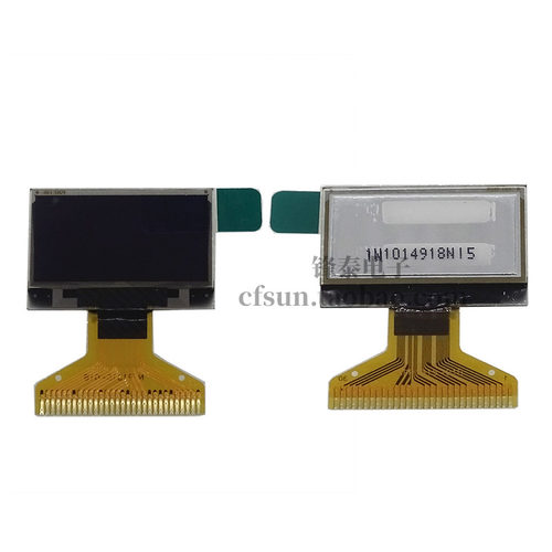 0.96寸OLED显示屏128*64点阵SSD1315驱动 窄玻璃OLED屏 30PIN焊接