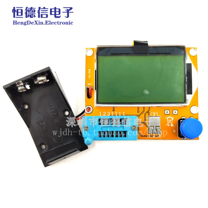 HW-308 LCR-T3 图形化 晶体管测试仪 电阻 电感 电容 ESR电池盒