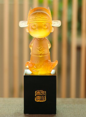 现货速发古法琉璃五子登科中式装饰桌面摆件毕业纪念品可日常送礼