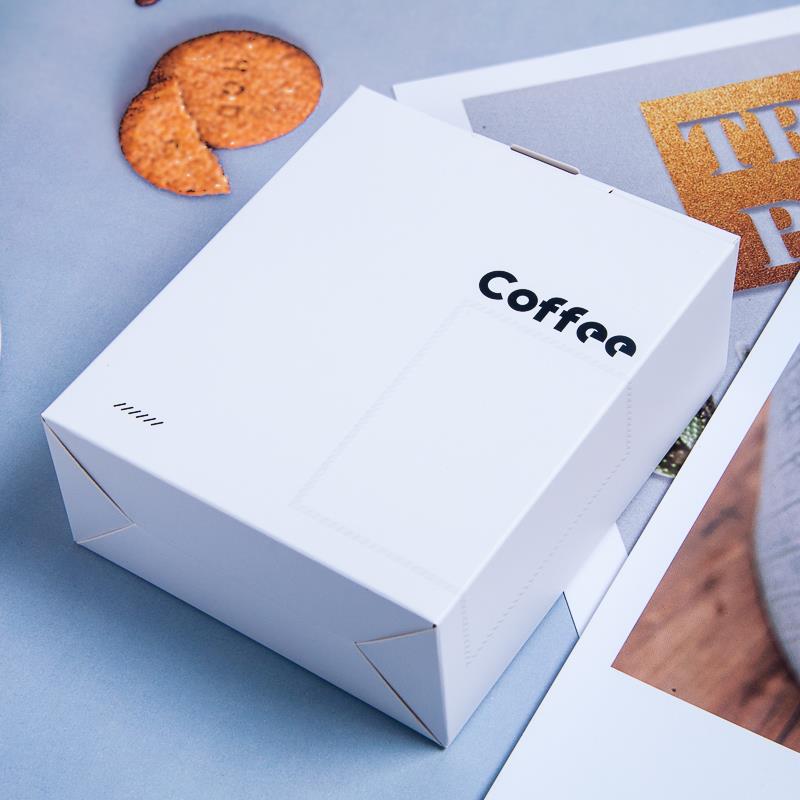 简约风白色挂包耳咖啡包装盒可放510包挂耳咖OAF啡盒外子空盒 子5