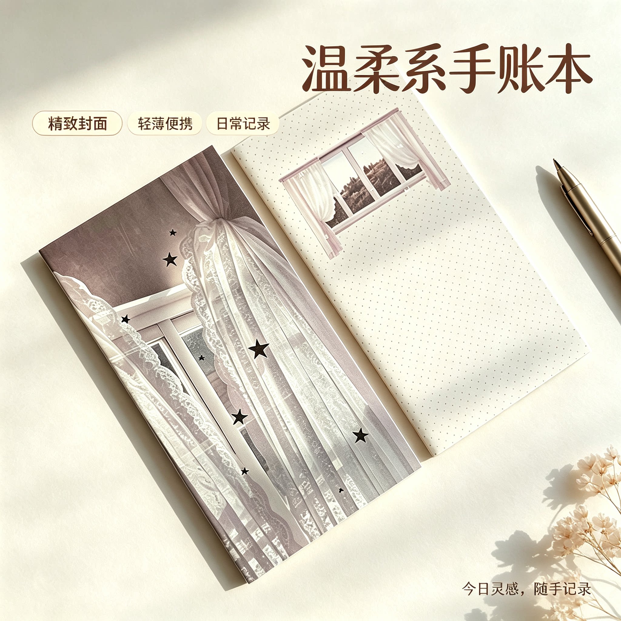 TN纯白窗幕超厚120g记事本
