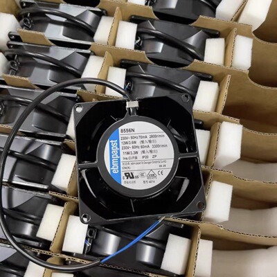 ebm德国8556N/NR/V/A 8550N/V 8038 220v 金属耐高温机柜散热风机