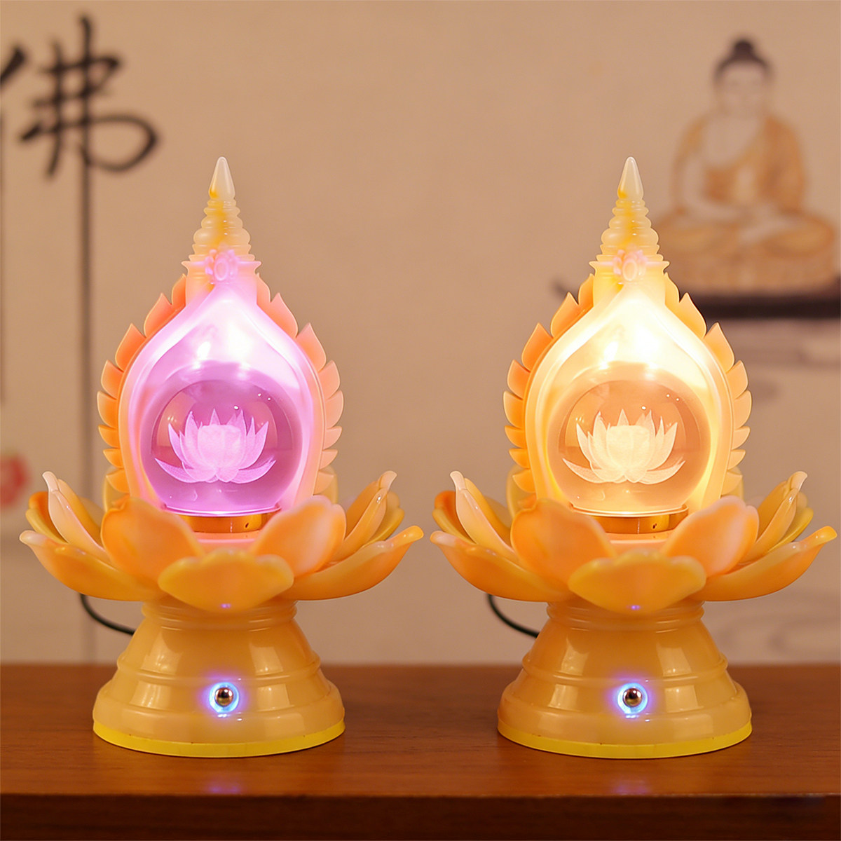 2026新款LED如意宝珠佛前摆设佛供灯菩萨财神灯佛堂长明灯插电式