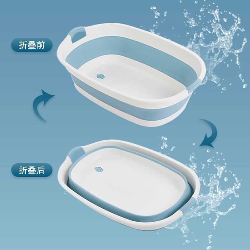 可折叠浴盆洗澡宝宝家用特大号加厚加深婴儿童幼儿新生用品洗衣盆