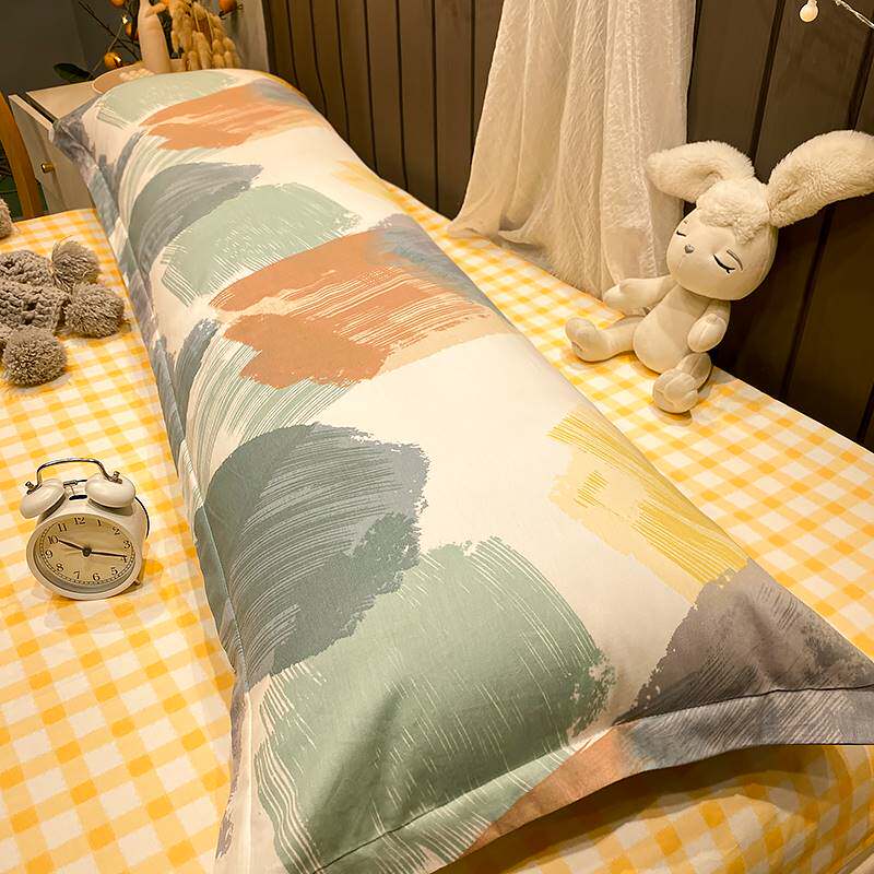 双人家用长款枕头带枕套1.8男长条情侣枕可爱1.5枕芯护颈睡觉专用