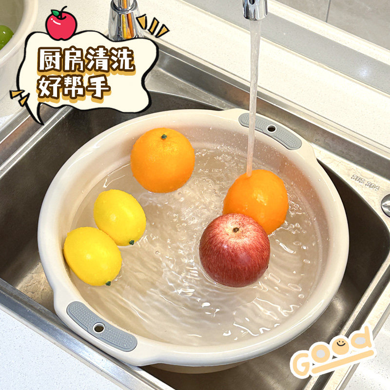 包邮加厚洗脸盆家用大中小塑料盆洗菜洗衣盆子学生宿舍洗脚盆面盆