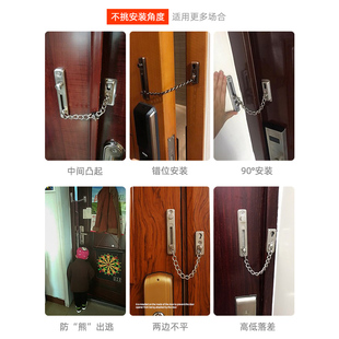 精选防盗链窗户锁扣平开窗限位器推拉门锁防护塑钢防盗儿童门窗安
