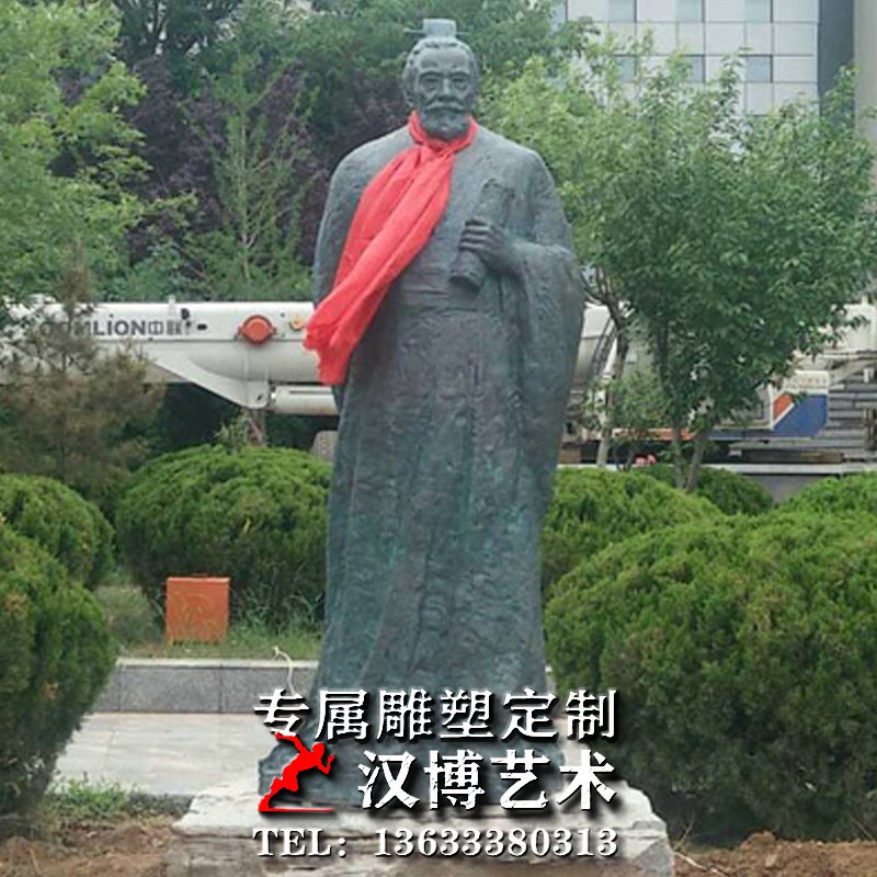 玻璃钢仿铜人物j雕塑古代名人范仲淹雕塑铜雕思想家政治家雕像定