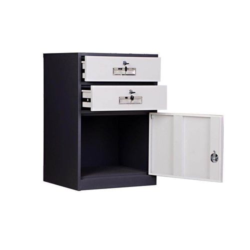 移河洛带乐华文柜钢制动彩色桌下办公矮柜AG锁带抽屉铁皮柜件资料