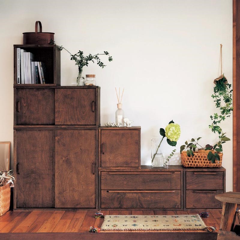 实木自由组合收纳柜多功s能书柜储物柜中式复古杂物整理柜隔断柜