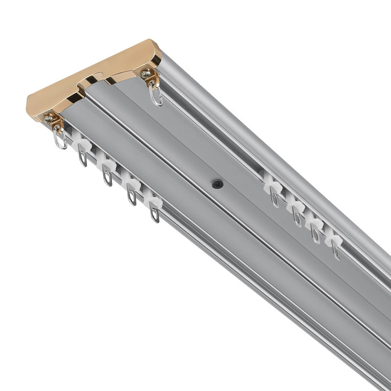 窗帘轨道静音双轨加厚铝合金连体一体直轨盒顶滑轨导轨罗马窗帘杆,居家布艺,窗帘轨道,淘宝优惠券,粉丝福利购,淘宝优惠卷