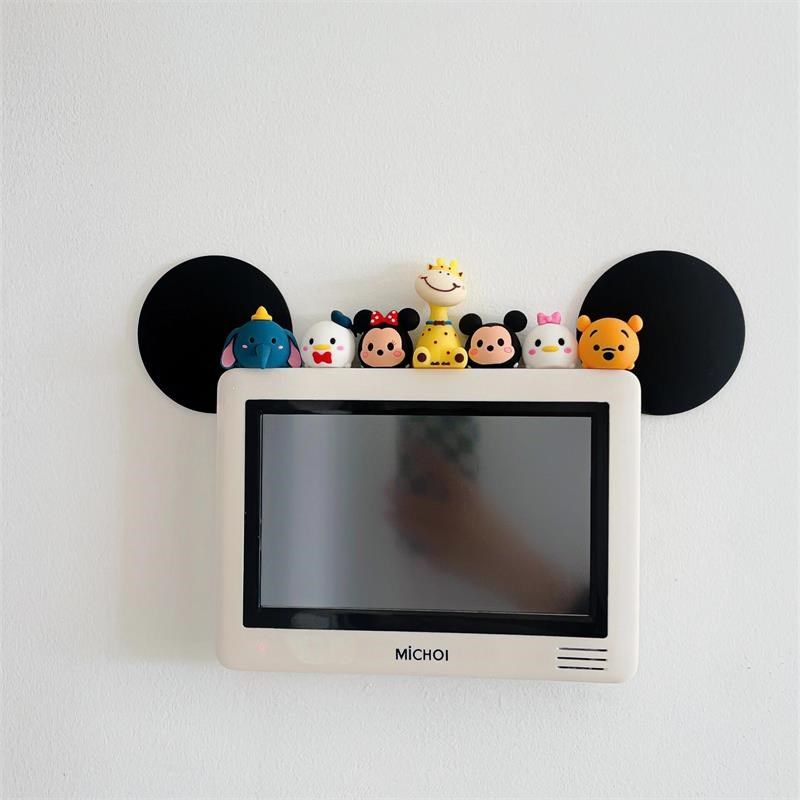 【新家的100个快递】米奇可视门铃入户装饰摆件开关贴玄关面板diy