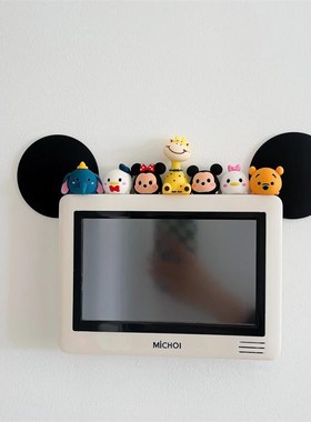 【新家的100个快递】米奇可视门铃入户装饰摆件开关贴玄关面板diy