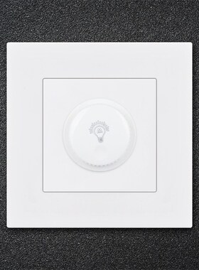 风扇PC白色86型调速300W速度强弱控制暗装无极旋纽带LED面板插座